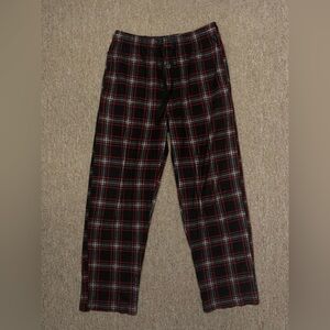 Fruit of the Loom Red and Black Plaid Pants